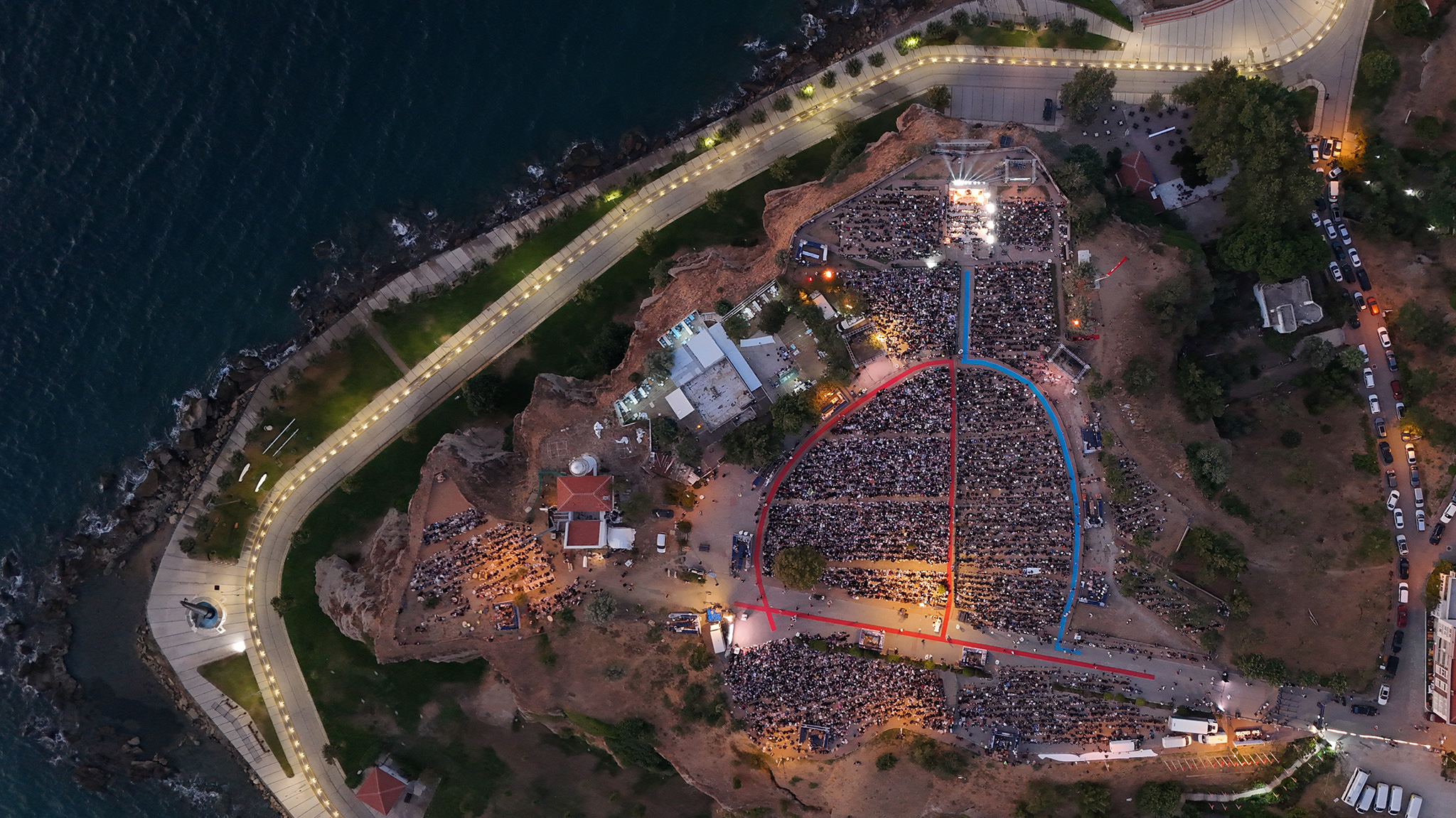 Gelibolu Azebler Namazgâhı — Doğuş Azebler İşrak havadan görünümü